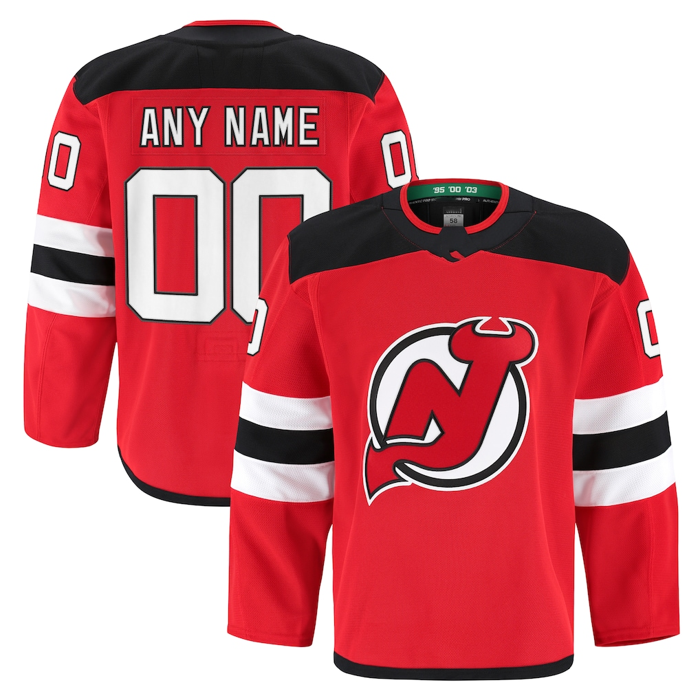 Gdoa Custom N.Jersey Devils Red Home Authentic Pro Jerseys