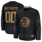 Gdoa Custom NY.Islanders Black 2024 Military Appreciation Practice Jerseys