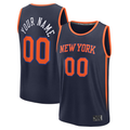 Edoa Custom NY.Knicks  Navy Fast Break Jerseys - Statement Edition