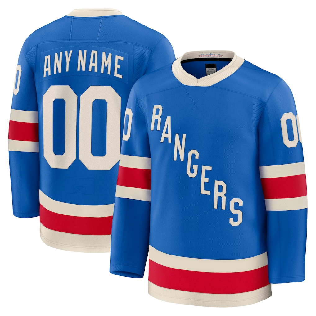 Gdoa Custom NY.Rangers Blue Centennial Premium Jerseys