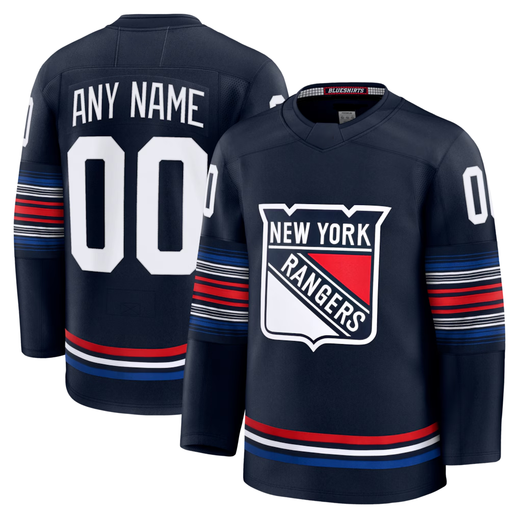 Gdoa Custom NY.Rangers Navy Alternate Premium Jerseys