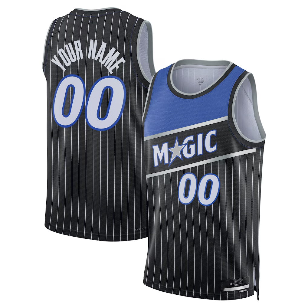 Edoa Custom O.Magic Black Swingman Jerseys - Statement Edition