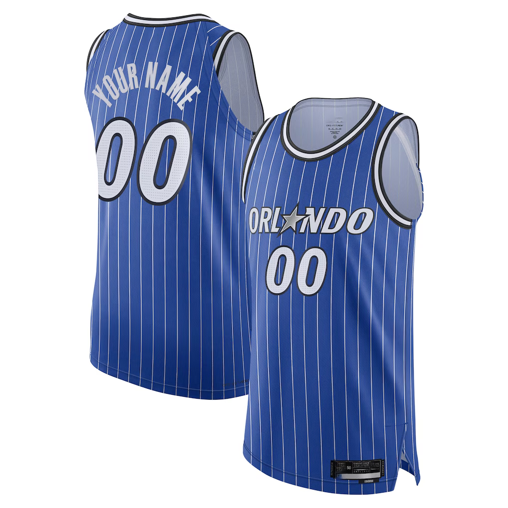 Edoa Custom O.Magic Blue Authentic Jerseys - Icon Edition