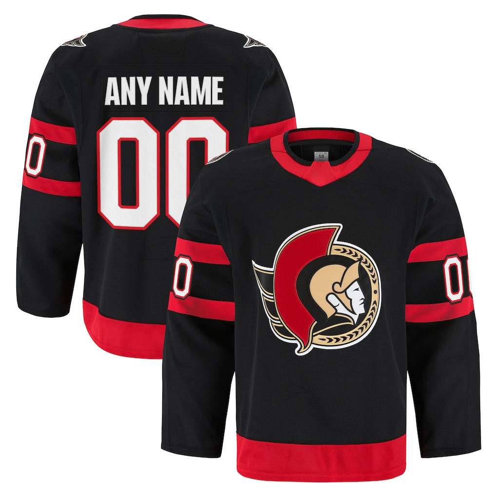 Gdoa Custom O.Senators Black Home Authentic Pro Jerseys
