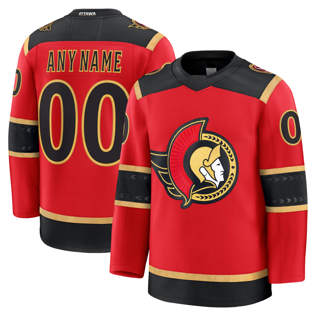 Gdoa Custom O.Senators Red Alternate Premium Jerseys