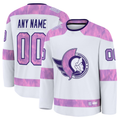 Gdoa Custom O.Senators White 2024 Hockey Fights Cancer Practice Jerseys