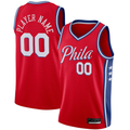 Edoa Custom P.76ers Red Swingman Jerseys - Statement Edition