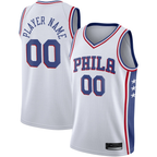 Edoa Custom P.76ers White 2020-21 Swingman Jerseys - Association Edition