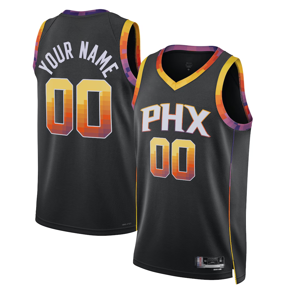 Edoa Custom P.Sunss Black 2022-2023 Swingman Jerseys - Statement Edition