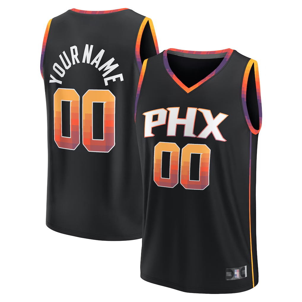 Edoa Custom P.Sunss Fanatics Black Fast Break Replica Jerseys - Statement Edition