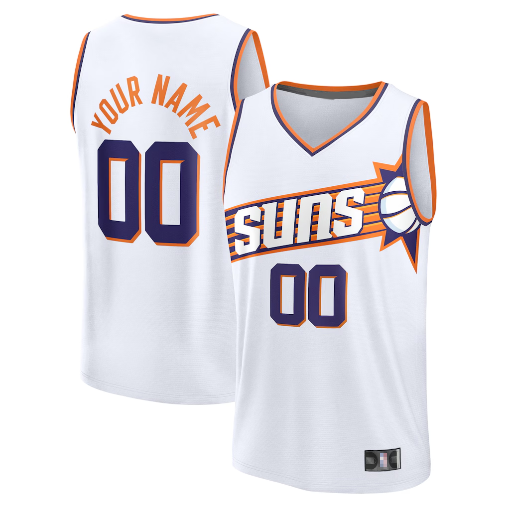 Edoa Custom P.Sunss Fanatics White Fast Break Jerseys - Association Edition