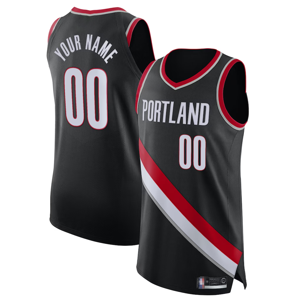 Edoa Custom PT.Blazers Black 2020-2021 Authentic Jerseys - Icon Edition