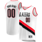 Edoa Custom PT.Blazers Fanatics White Fast Break Replica Jerseys - Association Edition