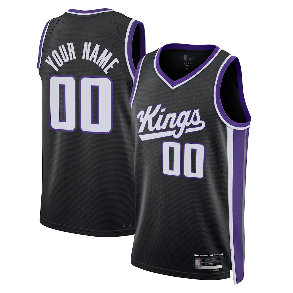 Edoa Custom S.Kings Black Swingman Jerseys - Icon Edition