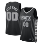 Edoa Custom SA.Spurs Black 2022-2023 Swingman Jerseys - Statement Edition