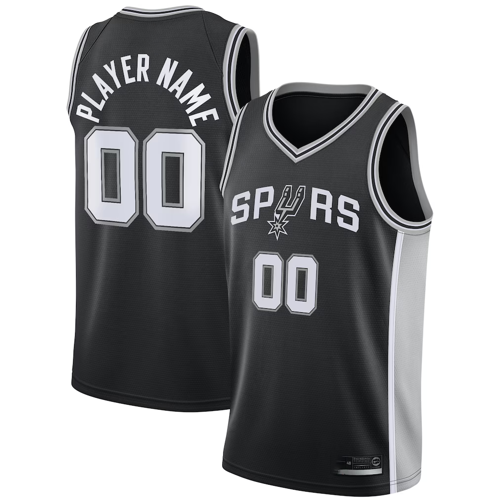 Edoa Custom SA.Spurs Black Swingman Jerseys - Icon Edition
