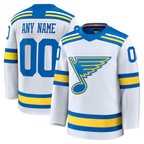 Gdoa Custom St.L.Blues White Away Premium Jerseys