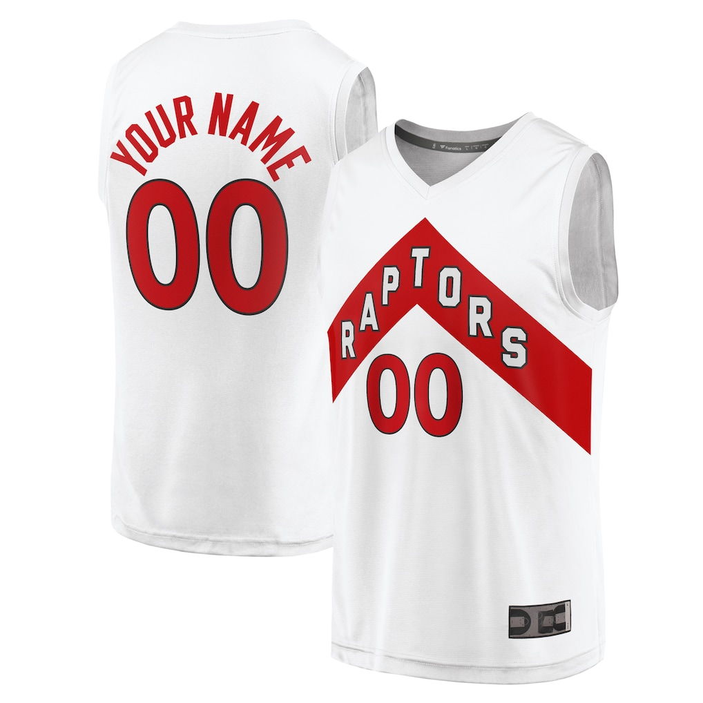 Edoa Custom T.Raptors White Fast Break Custom Replica Jerseys - Association Edition
