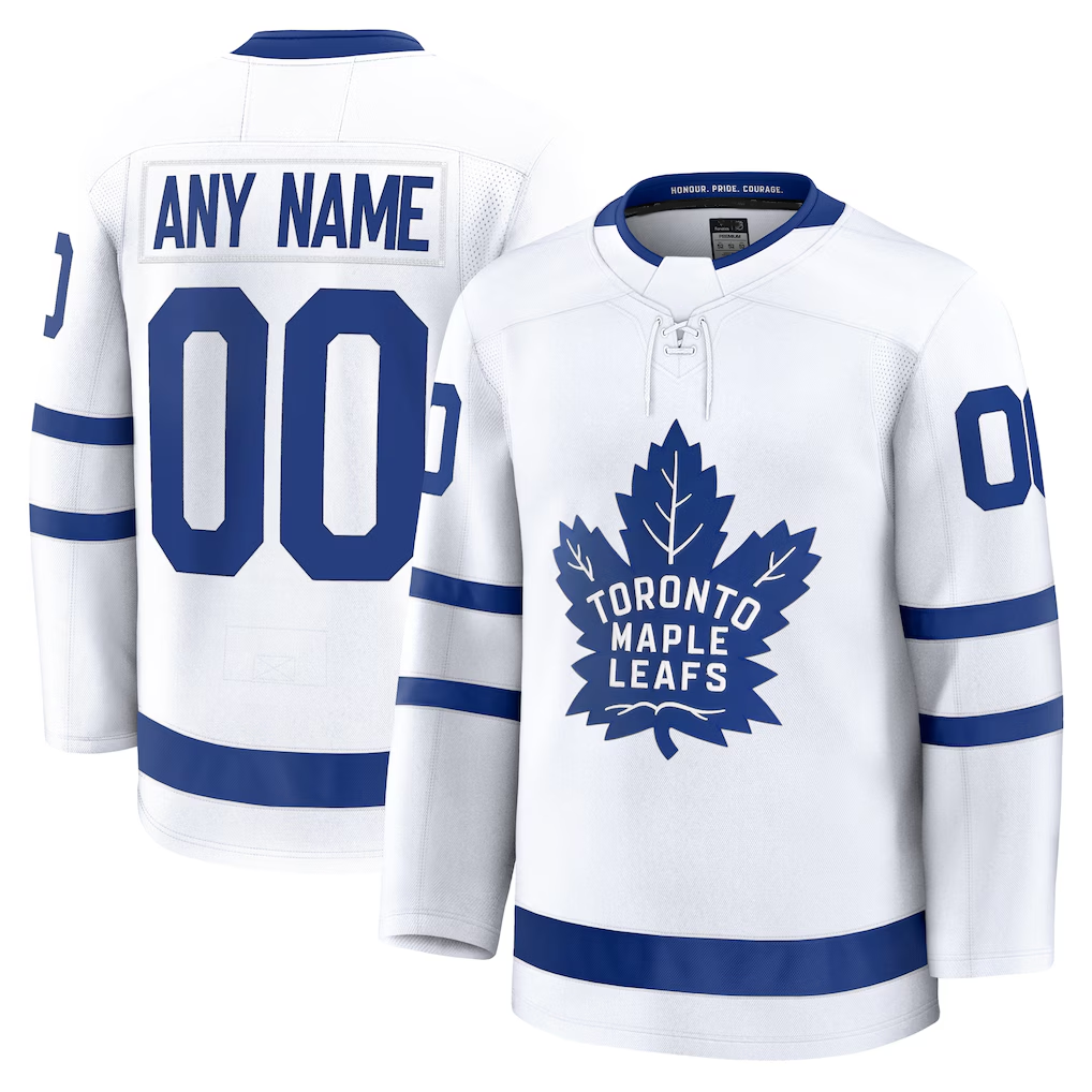 Gdoa Custom T.Maple Leafs White Away Premium Jerseys
