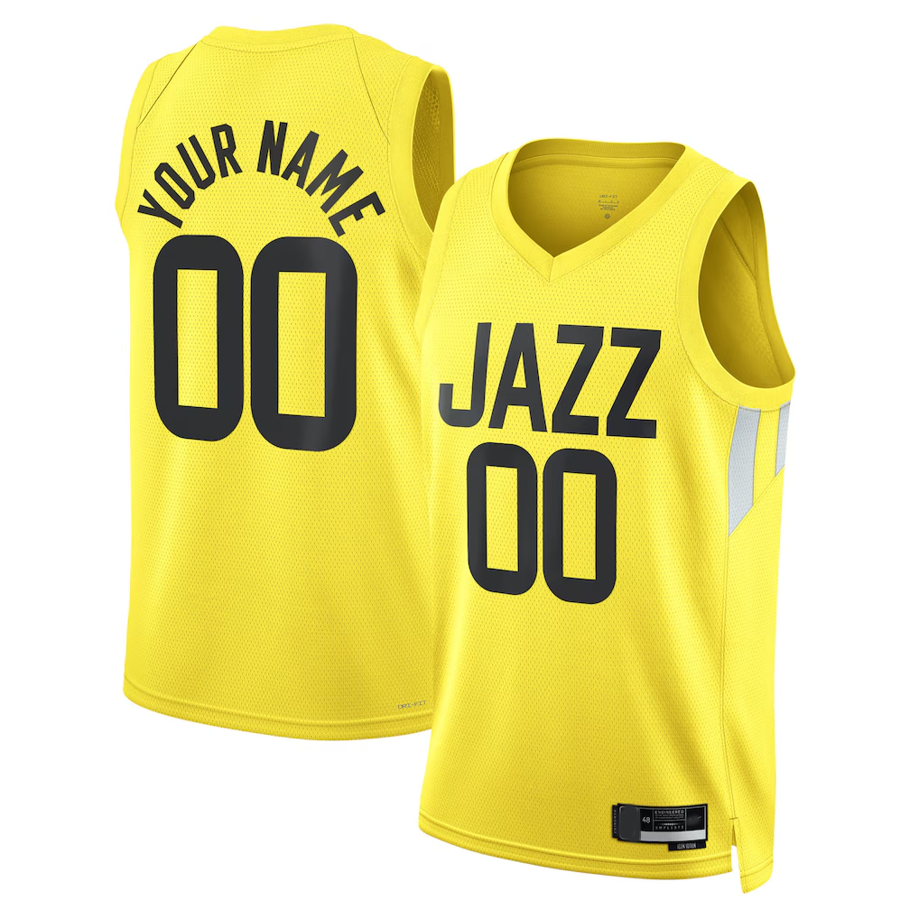 Edoa Custom U.Jazz Gold Swingman Jerseys - Icon Edition