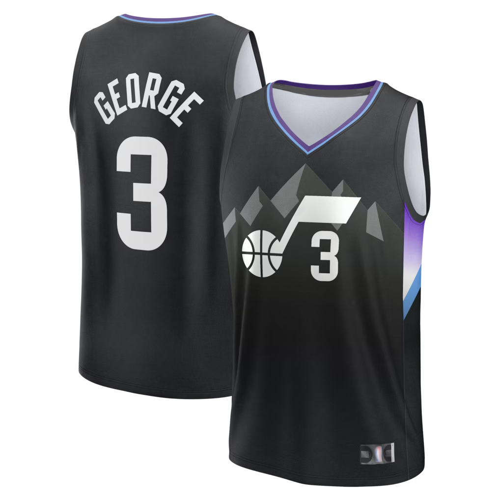 Edoa U.Jazz #3 Keyonte George Fanatics Black Fast Break Replica Jerseys - Statement Edition