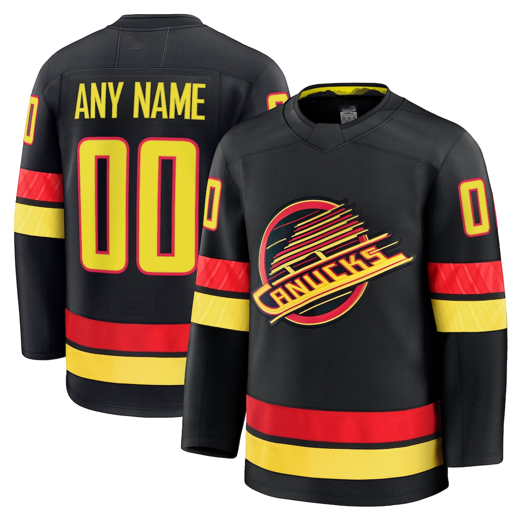Gdoa Custom V.Canucks Black Alternate Premium Jerseys