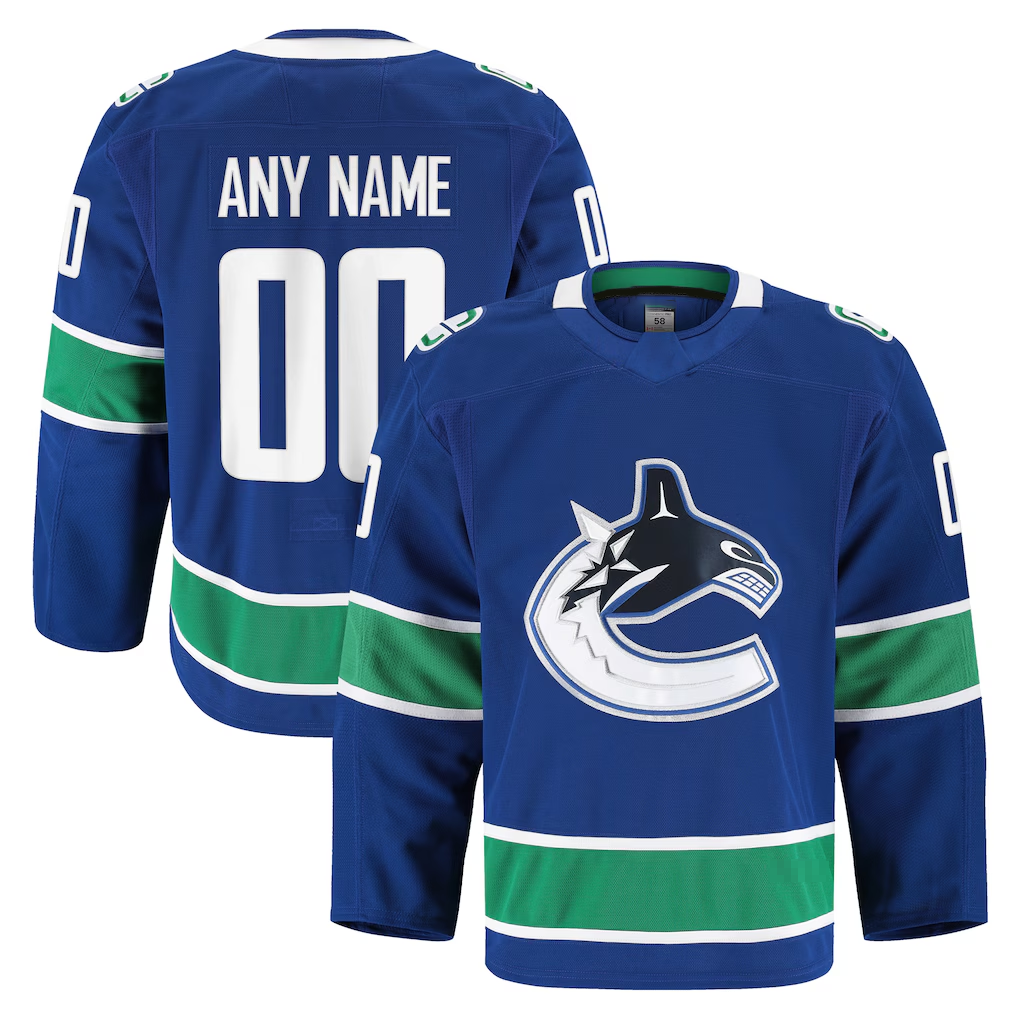 Gdoa Custom V.Canucks Blue Home Authentic Pro Jerseys