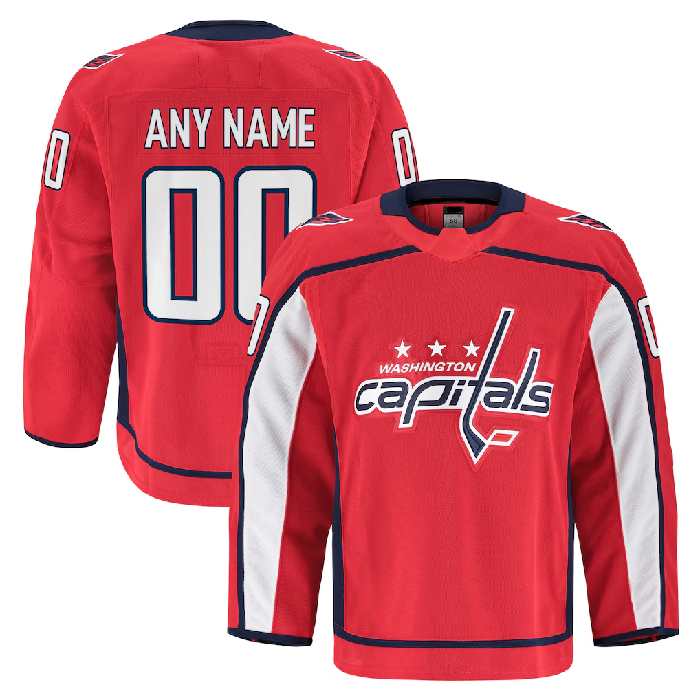 Gdoa Custom W.Capitals Red Home Authentic Pro Jerseys