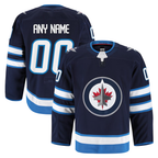 Gdoa Custom W.Jets Navy Home Authentic Pro Jerseys