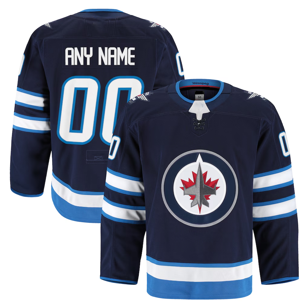 Gdoa Custom W.Jets Navy Home Authentic Pro Jerseys