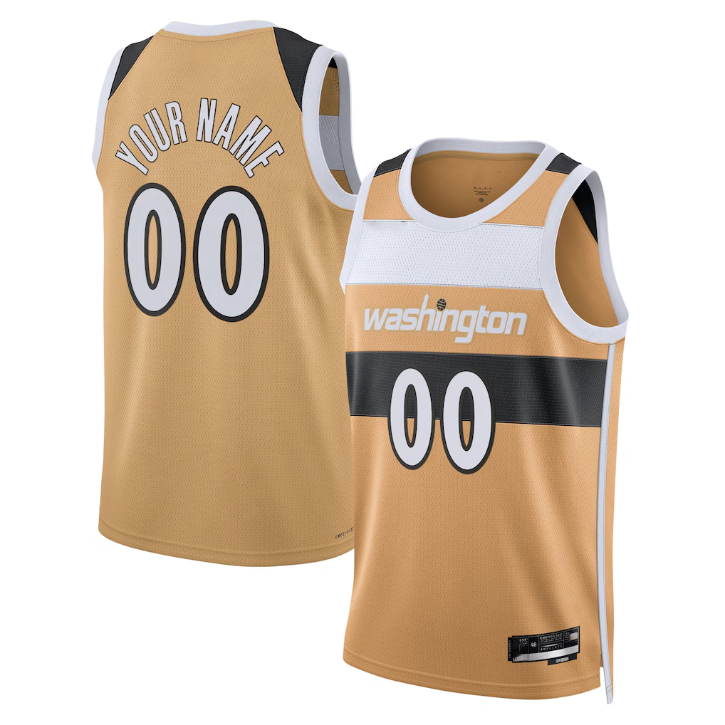 Edoa Custom W.Wizards Gold 2025-26 City Edition Swingman Jerseys