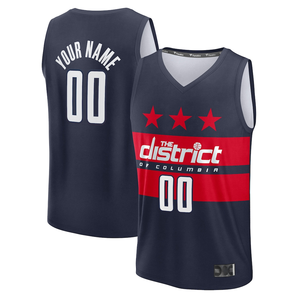 Edoa Custom W.Wizards Navy Fast Break Jerseys - Statement Edition