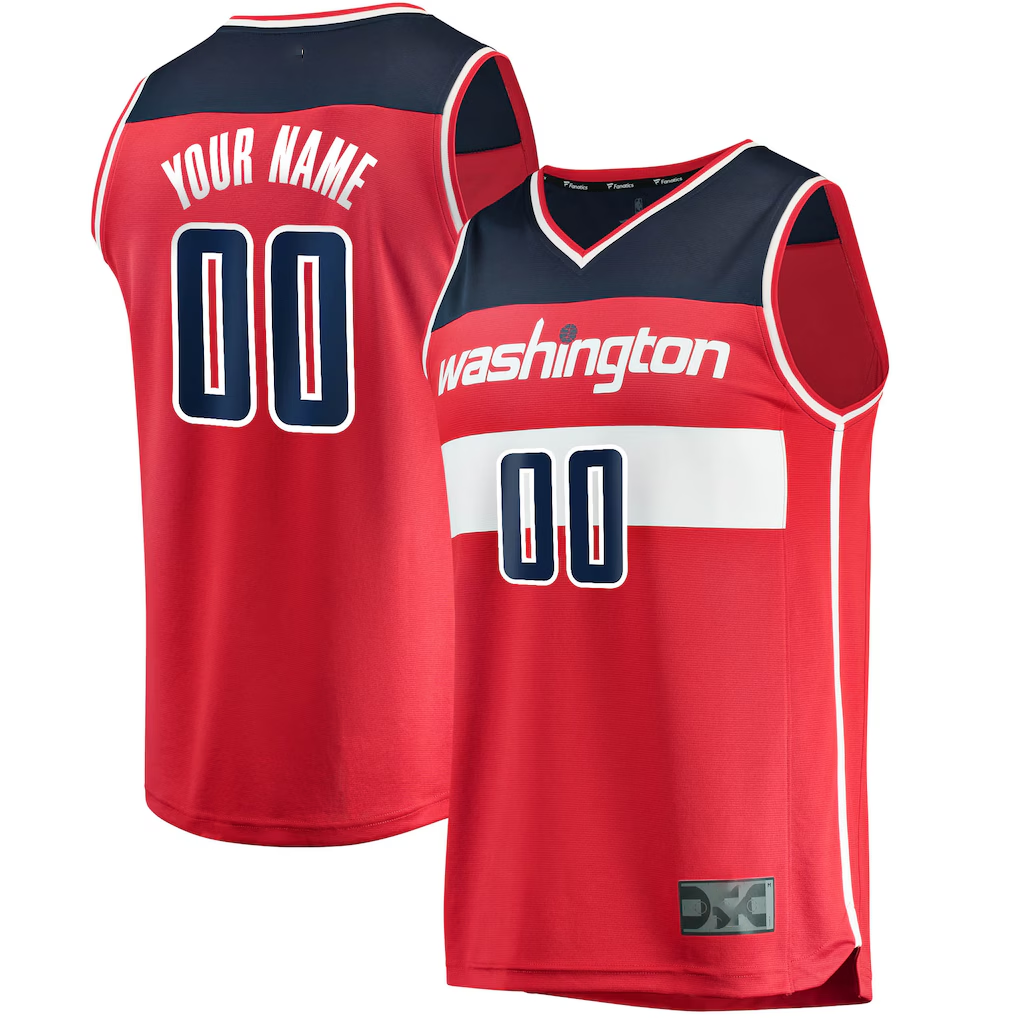 Edoa Custom W.Wizards Red Fast Break Replica Jerseys - Icon Edition