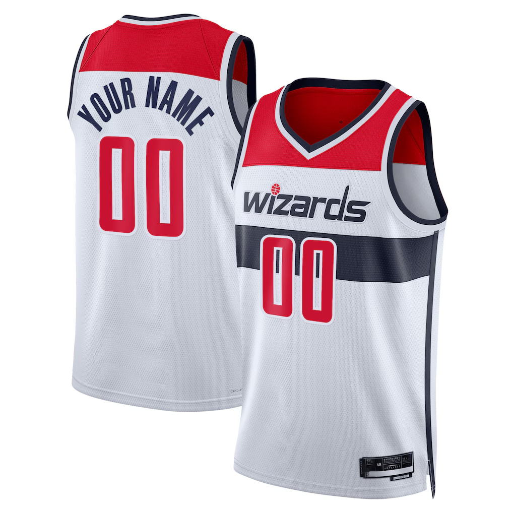 Edoa Custom W.Wizards White Swingman Jerseys - Association Edition