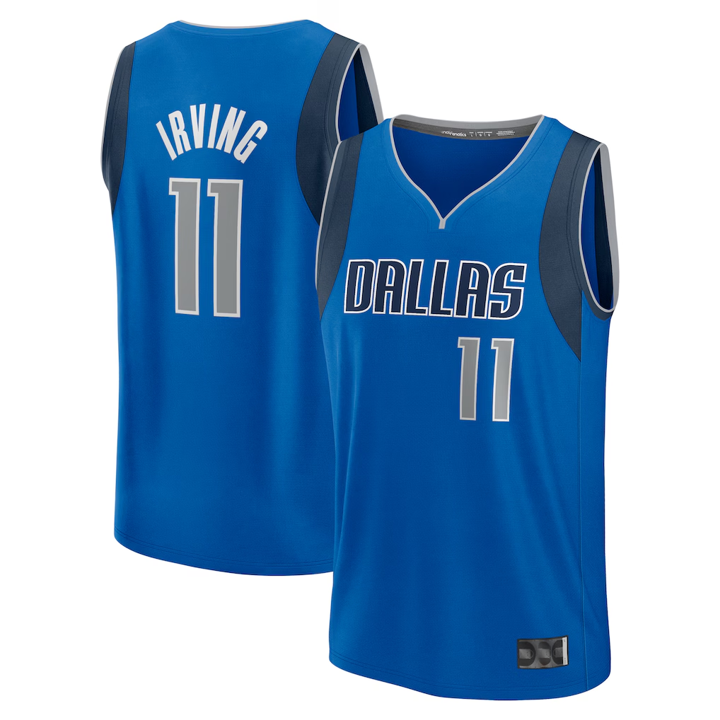 Edoa D.Mavericks #11 Kyrie Irving Blue Fast Break Replica Player Jerseys - Icon Edition