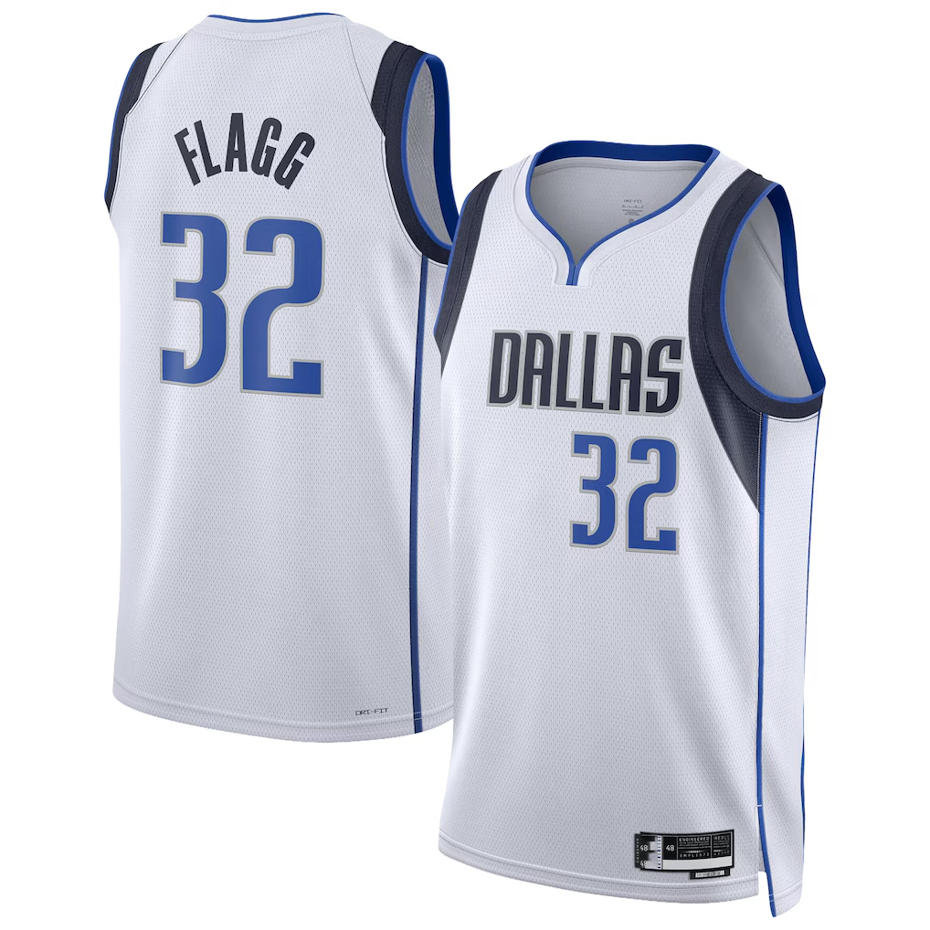 Edoa D.Mavericks #32 Cooper Flagg White Swingman Player Jerseys - Association Edition