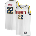 Edoa D.Nuggets #22 Zeke Nnaji  White Fast Break Player Jerseys - Association Edition