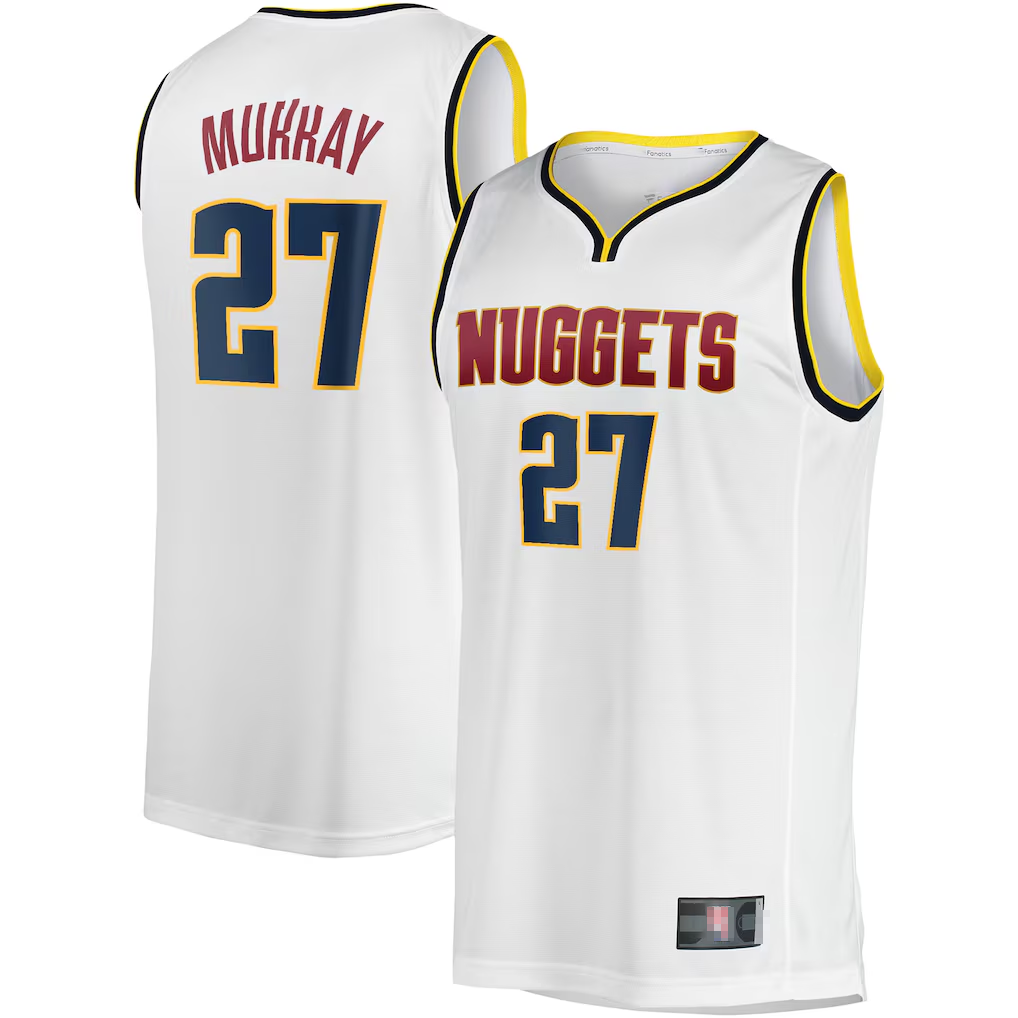 Edoa D.Nuggets #27 Jamal Murray  White Fast Break Player Jerseys - Association Edition