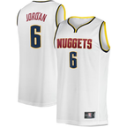 Edoa D.Nuggets #6 DeAndre Jordan White Fast Break Player Jerseys - Association Edition