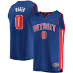 Edoa D.Pistons #0 Jalen Duren  Blue Fast Break Replica Jerseys - Icon Edition