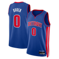 Edoa D.Pistons #0 Jalen Duren Blue Swingman Jerseys - Icon Edition