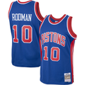 Edoa D.Pistons #10 Dennis Rodman Mitchell & Ness Royal 198889 Hardwood Classics Swingman Jerseys