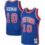 Edoa D.Pistons #10 Dennis Rodman Mitchell & Ness Royal 198889 Hardwood Classics Swingman Jerseys