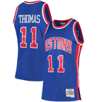 Edoa D.Pistons #11 Isiah Thomas Mitchell & Ness Blue 198889 Hardwood Classics Swingman Jerseys