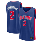 Edoa D.Pistons #2 Cade Cunningham  Blue Fast Break Replica Player Jerseys - Icon Edition