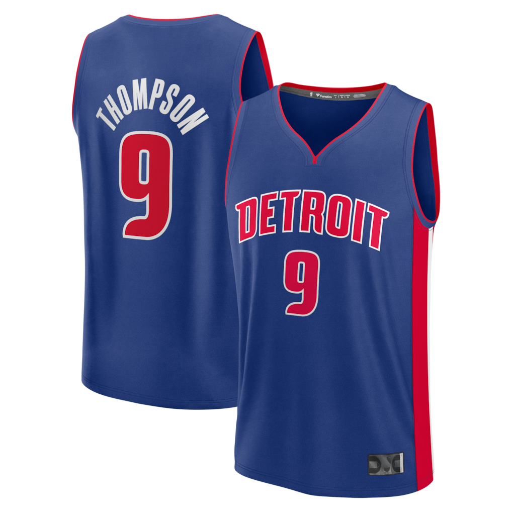 Edoa D.Pistons #9 Ausar Thompson  Blue Fast Break Jerseys - Icon Edition