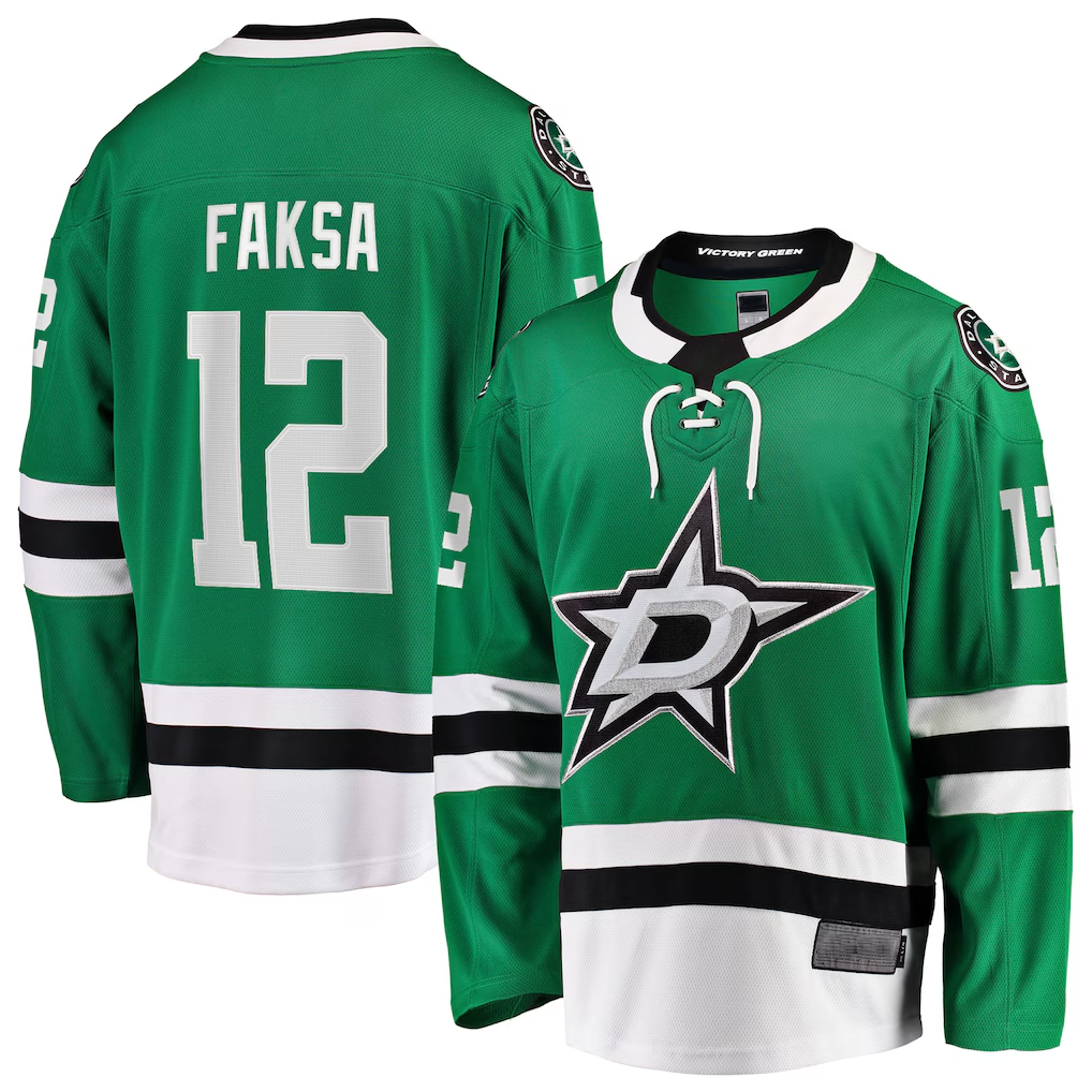 Gdoa D.Stars #12 Radek Faksa Kelly Green Home Breakaway Jerseys