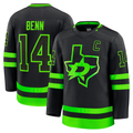 Gdoa D.Stars #14 Jamie Benn Black Alternate Premium Jerseys