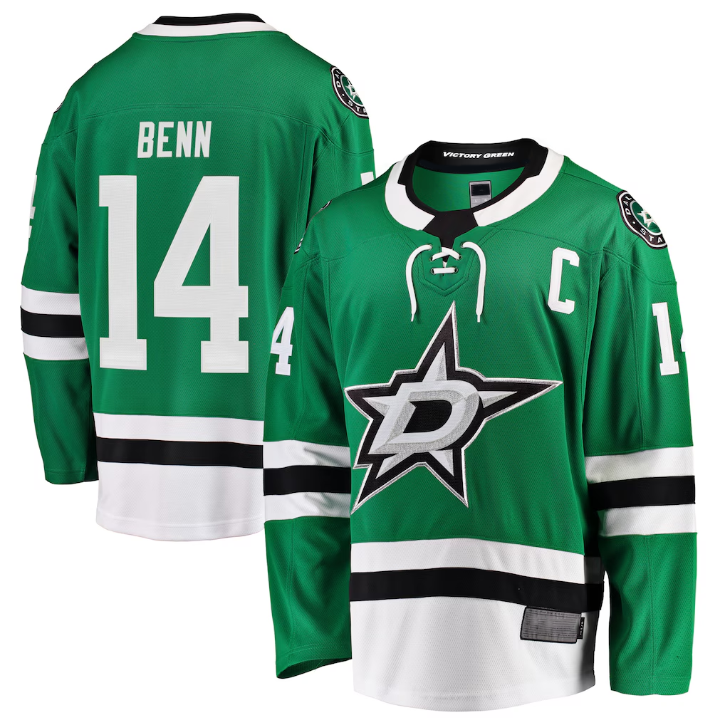 Gdoa D.Stars #14 Jamie Benn Green Breakaway Player Jerseys