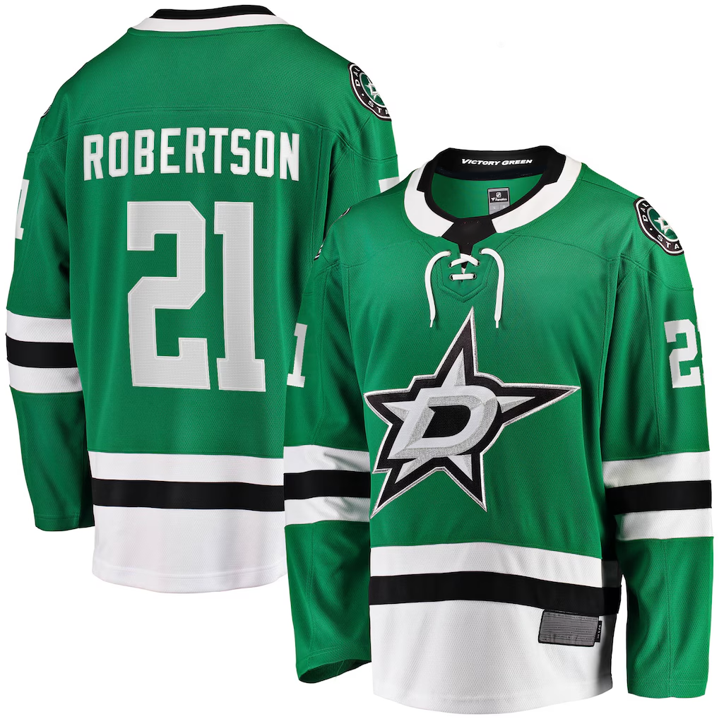 Gdoa D.Stars #21 Jason Robertson Kelly Green Home Breakaway Replica Jerseys